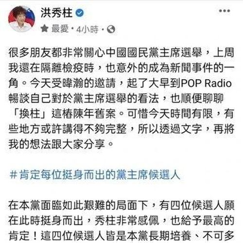 洪秀柱：“九二共识”对台湾安全至为重要