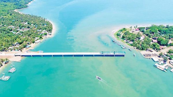 若开邦瓜溪大桥已完成87%的建设工程