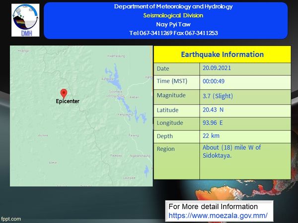 马圭省和实皆省发生地震