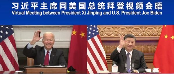 独家现场丨习近平主席同美国总统拜登首次视频会晤