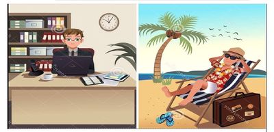 上班与休假（杨明三）