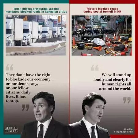 特鲁多“双标”被赵立坚抓现形！