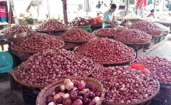 品质优良的夏洋葱大量涌进仰光市场