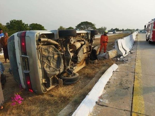 仰光—曼德勒高速公路2月间发生12起车祸损失1,400多万缅元