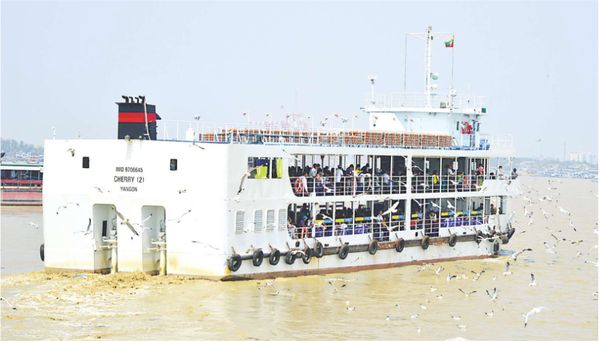 泼水节假期期间仰光—达拉间的樱花渡轮将减少航班次数