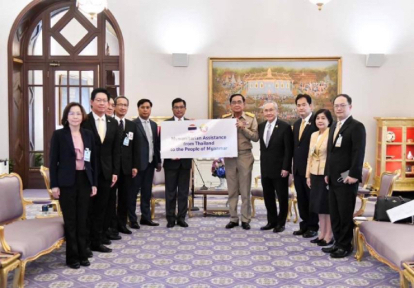 泰国政府向缅甸灾民捐赠了超过16吨的物资