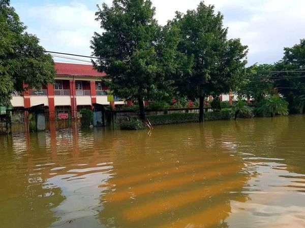 勃固省水灾导致100多所基础教育学校停课