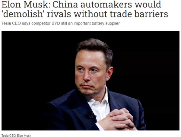 涉中国，马斯克承认→