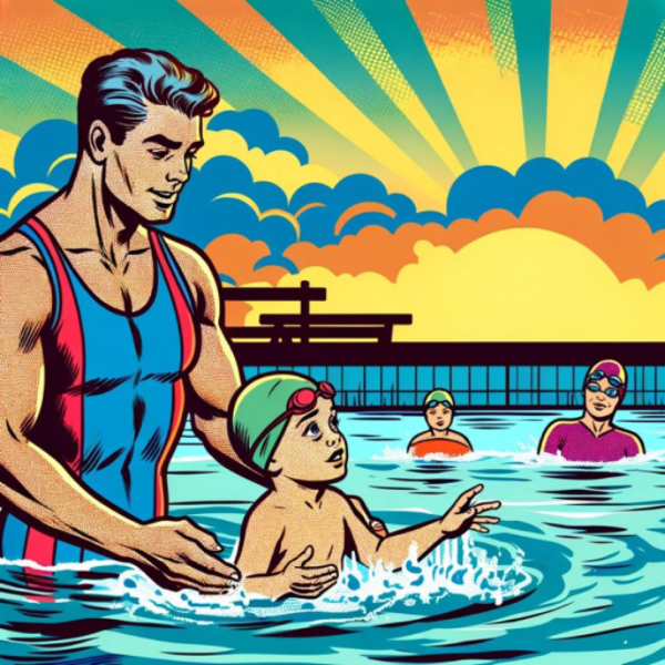 《第一次游泳》(汤绍嘉)