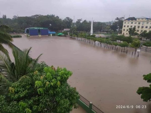 妙瓦底大雨引发洪灾