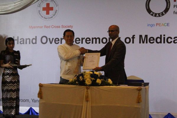 日本Ingo PEACE首次向缅甸捐赠价值近50万美元的药品