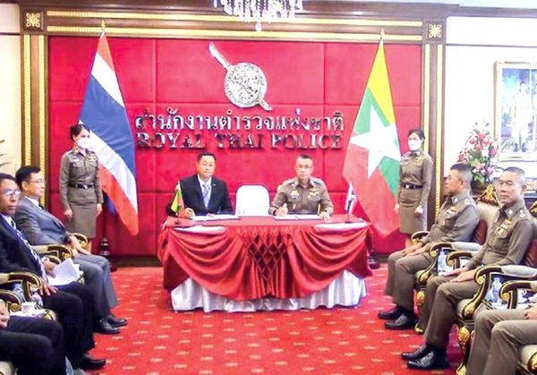 泰国皇家警察高级警官代表团抵达内比都