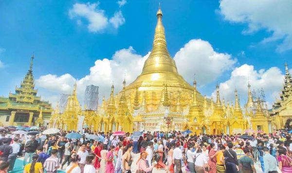 仰光大金塔在2024年12月接待了前来礼佛的民众近70万人