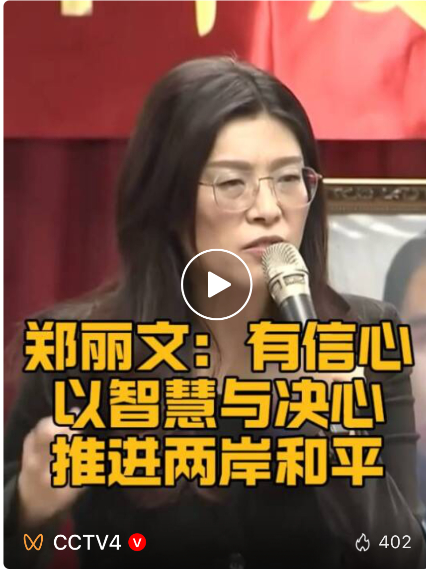 事关两岸和平 郑丽文新表态