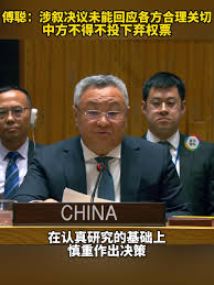 最新！“中方不得不投下弃权票”
