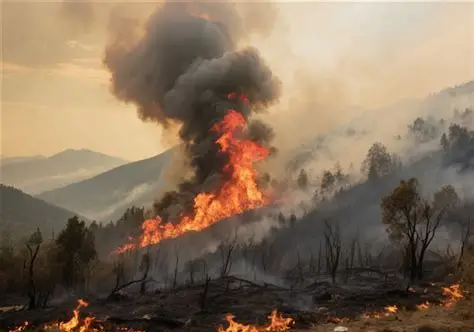 欧洲地区西班牙国家遭受高温及山林大火凌虐